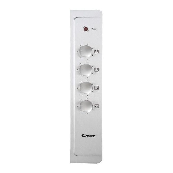 Candy CLE64KX Piano cottura elettrico 58 cm 4 piastre sigillate manopola colore Acciaio inox