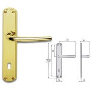 Ghidini 744088508 Maniglia Ottone Satinato Milena Q8 Yale
