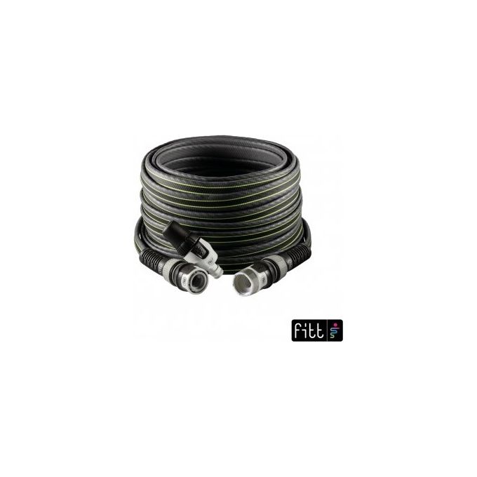 Fitt 1006826 Force Tubo da Giardino Piatto 3-4'' 25 m Sistema Anti-Torsione NTS colore Grigio Lime