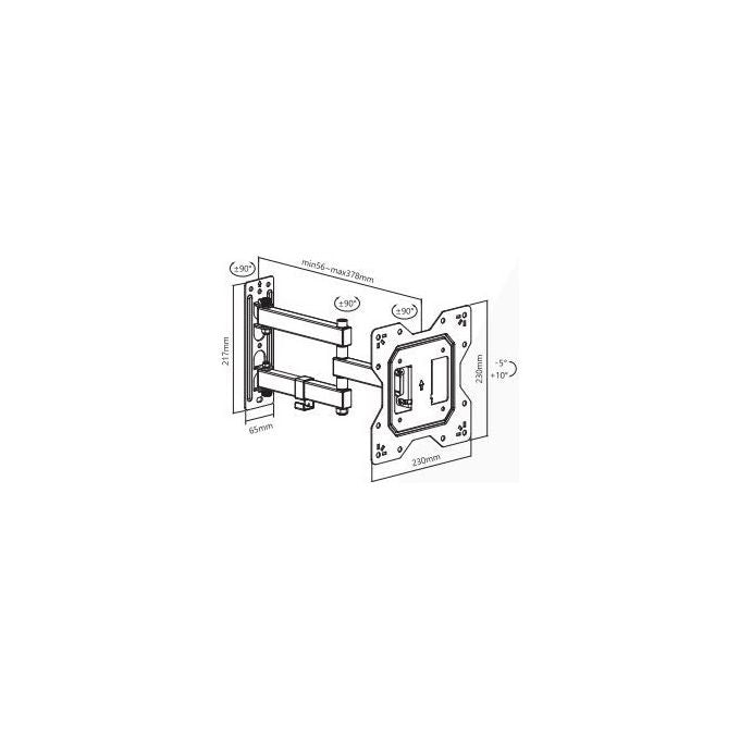 G.b.s. Elettronica Supporto Elb-2342-3 3 Snodi per Tv 23-42'' Max 30Kg Vesa 100-200