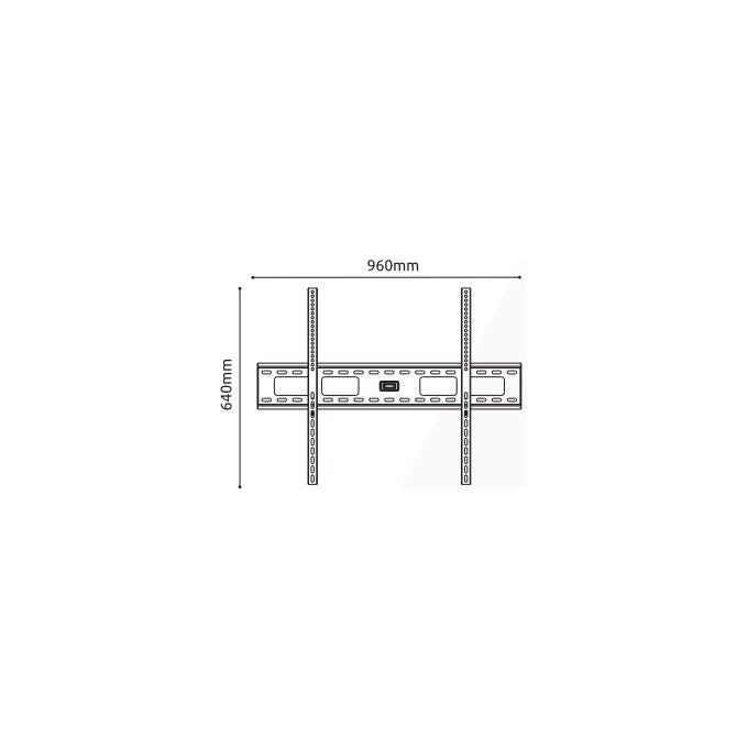 GBS ELETTRONICA ELB60100-FIX Supporto Universale per TV Fisso a Muro Compatibilita' 60'' - 100'' Distanza dal Muro 35 mm Carico Massimo 65 Kg colore Nero