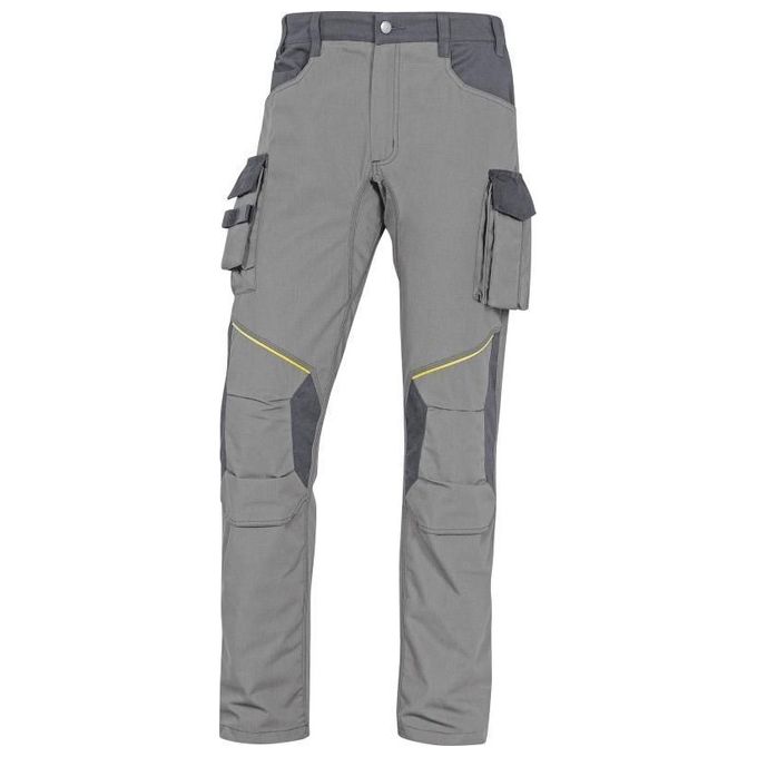 Delta Plus MCPA2GR3X MCPA2 Pantaloni da Lavoro Ripstop 260 g-m² 13 Tasche Tessuto 65% Poliestere 35% Cotone Taglia 3XL colore Grigio