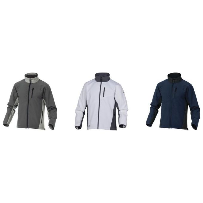 Deltaplus LULEAGRPT Fashion Lulea Giacca da Lavoro Softshell Idrorepellente Zip Antifreddo colore Grigio Bicolor