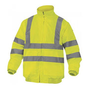 Deltaplus RENHVJAXX Reno HV Giubbotto Alta Visibilita' Oxford PU Fodera Pile Maniche Staccabili EN ISO 20471 DPI 2 colore Giallo Fluo