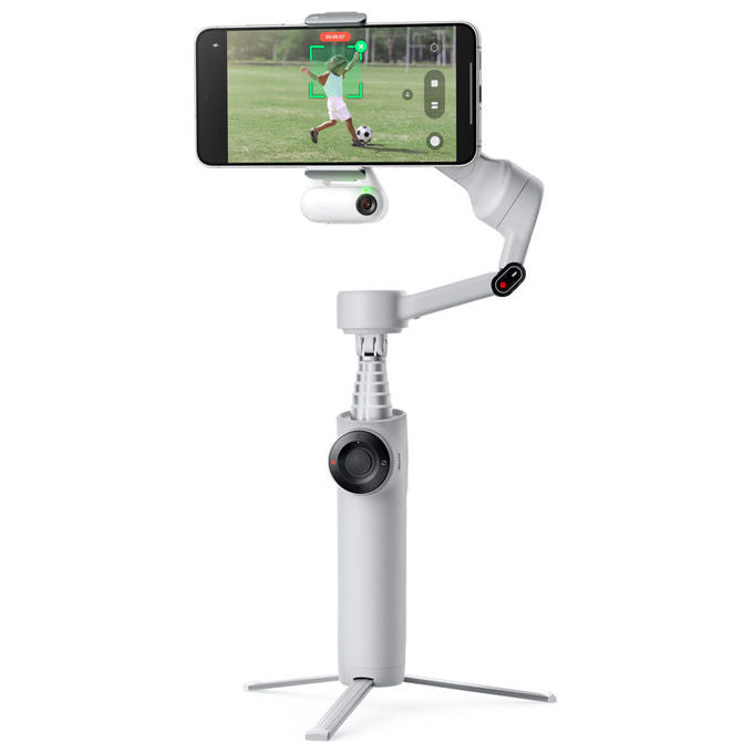 Insta360 Stabilizzatore Smartphone Flow 2 AI Tracker Bundle Grigio Chiaro
