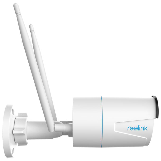 Reolink W320 Telecamera di Sicurezza IP WiFi Dual Band 5MP Esterno IP67 Visione Notturna 30m Rilevamento Persone Veicoli Slot MicroSD 256GB colore Bianco
