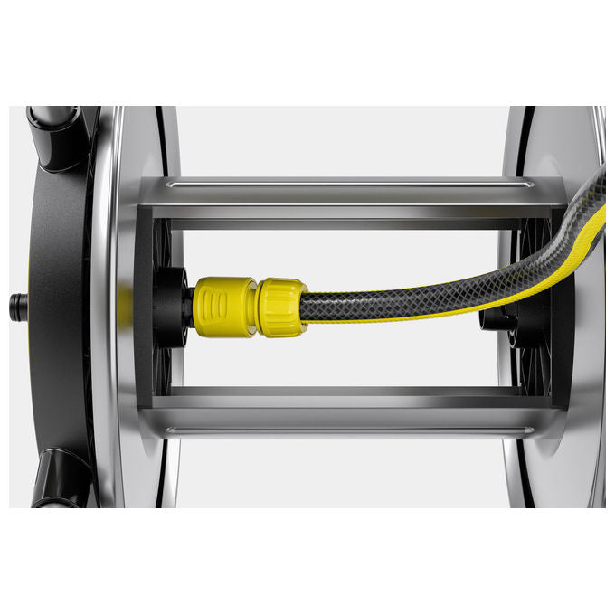 Kärcher 2.645-369.0 HT 6 M Carrello avvolgitubo Manuale con ruote larghezza 47.5 cm profondita' 56.5 cm altezza 89.6 cm peso 2.8 Kg colore Nero Acciaio inox Giallo