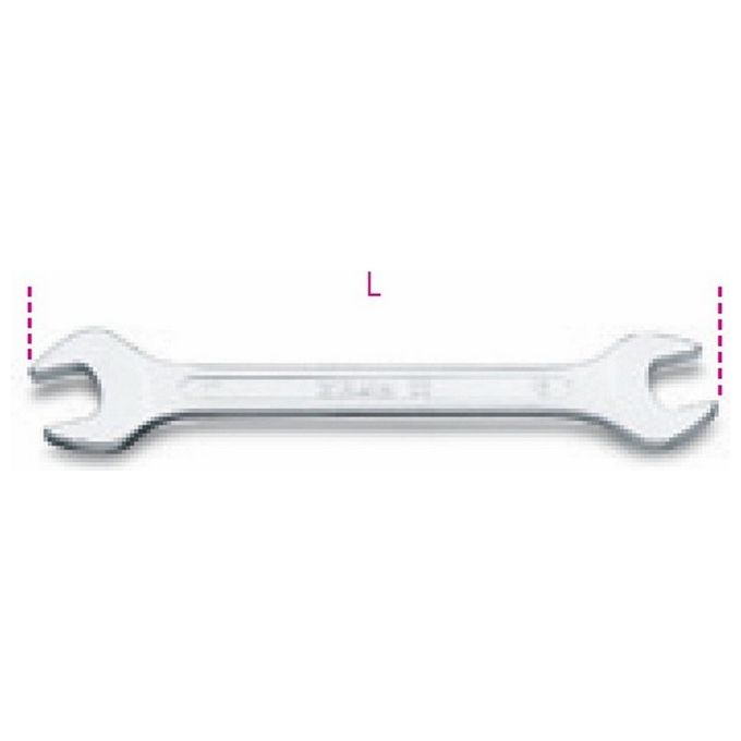 BETA Chiave a Forchetta Doppia Acciaio Cromato - Uni-ISO 10102 din 3110 - 55 mm 25-28