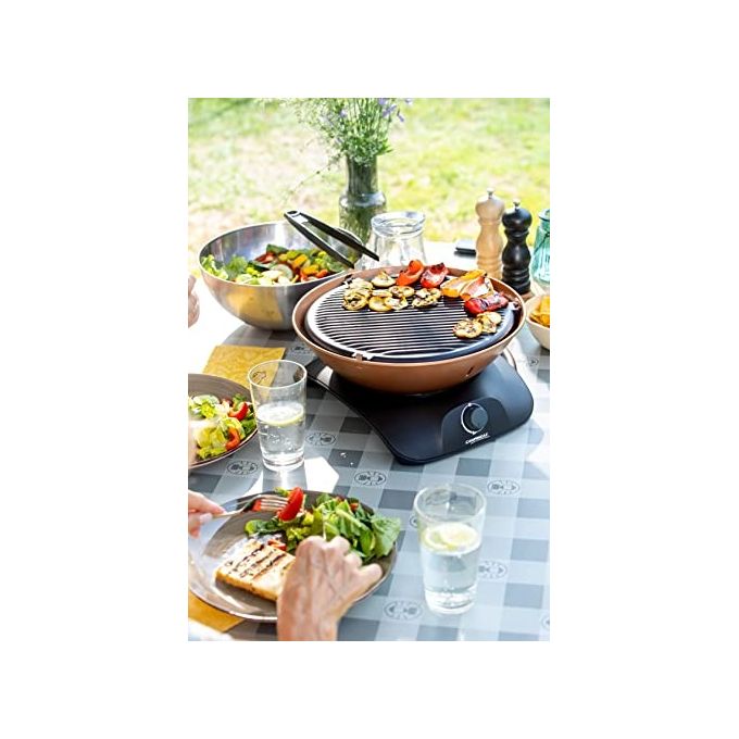 Campingaz 2000038776 360 Grill CV Grill da tavolo 2400 W 1 bruciatore a 360° con accensione Piezoelettrica PushandTurn colore Nero
