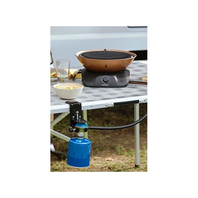 Campingaz 2000038776 360 Grill CV Grill da tavolo 2400 W 1 bruciatore a 360° con accensione Piezoelettrica PushandTurn colore Nero