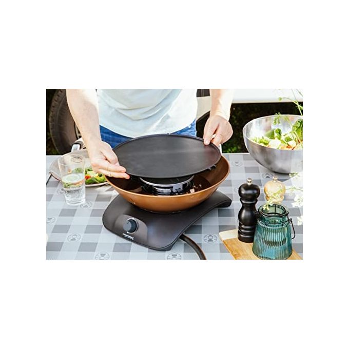 Campingaz 2000038776 360 Grill CV Grill da tavolo 2400 W 1 bruciatore a 360° con accensione Piezoelettrica PushandTurn colore Nero