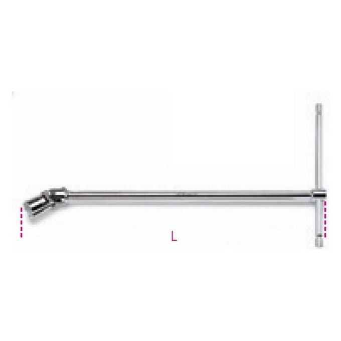 BETA Chiave a t con Bussola Esagonale Snodata Acciaio Cromato - uni 6742 din 3112 - 952 mm 9