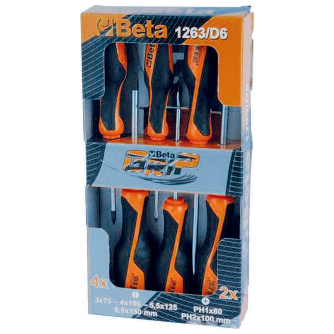 Beta Serie 6 Pz. Giraviti Betaart. 1263-D6 A Taglio