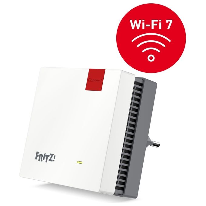 FRITZ! 20003132 Repeater 1700 Range Extender Wi-Fi 7 Dual Band 3600 Mbit-s Mesh Porta LAN Gigabit WPA3 colore Bianco