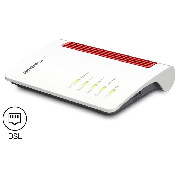 Fritz! 20003149 FRITZ!Box 7630 Router DSL Wi-Fi 7 fino a 3568 Mbit-s Mesh WPA3 WPA2 Porte 2.5 Gigabit DECT integrato