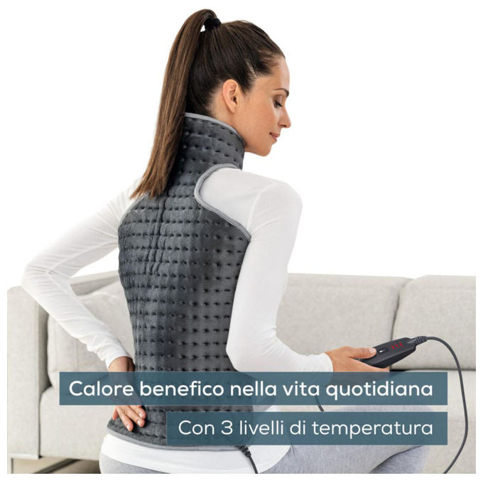 Beurer 20046 HK 64 Termoforo per schiena e cervicale 3 livelli di calore colore Grigio