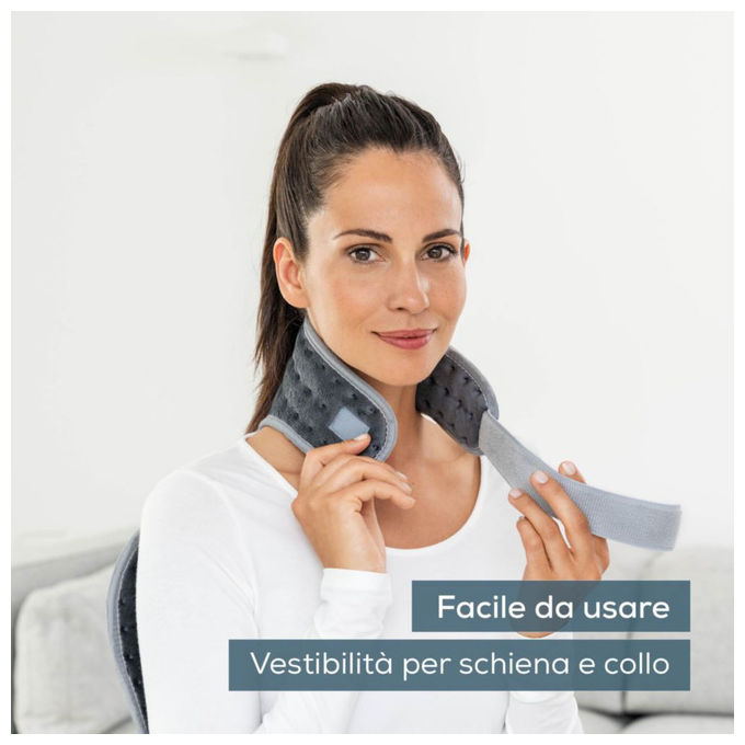 Beurer 20046 HK 64 Termoforo per schiena e cervicale 3 livelli di calore colore Grigio