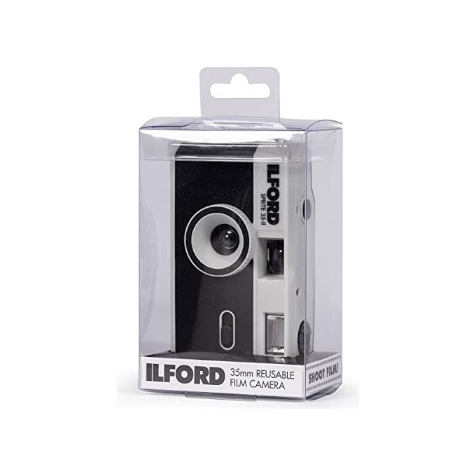 Ilford 2005153 Sprite 35 II Macchina Fotografica Analogica Compatta Riutilizzabile 35mm Flash Integrato ISO 200-800 colore Nero Argento