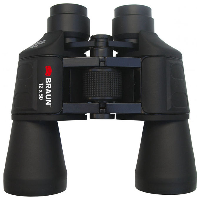 Braun 20125 Binocolo 12x50 mm Diametro Obiettivo 5 cm Campo Visivo 87 m a 1000 m Pupilla di Uscita 3.6 mm Fattore Crepuscolare 24.5 Compensazione Diottria ±4 Distanza Interpupillare Regolabile 5.6-7.4 cm colore Nero