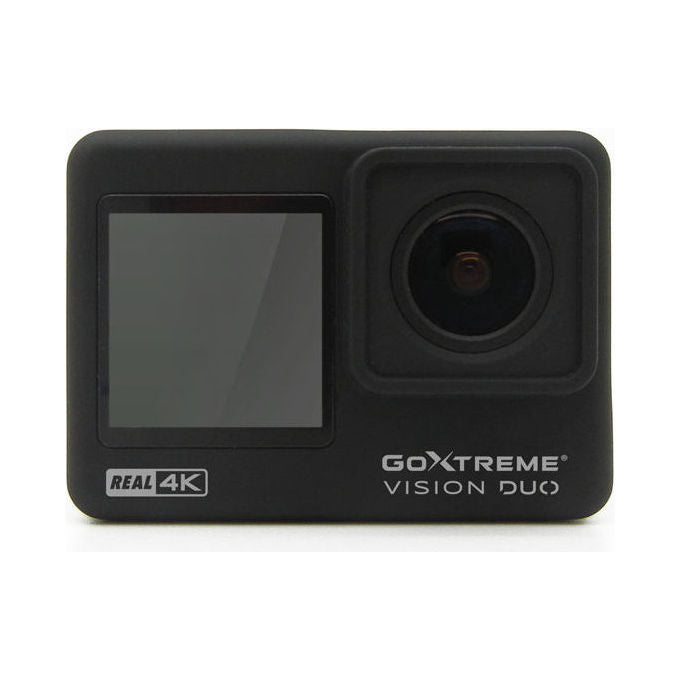 Easypix 20161 GoXtreme Vision Duo Action Camera 4K Ultra HD 170° Wi-Fi Impermeabile 30m Display Touch 2'' e Frontale 1,3'' colore Nero