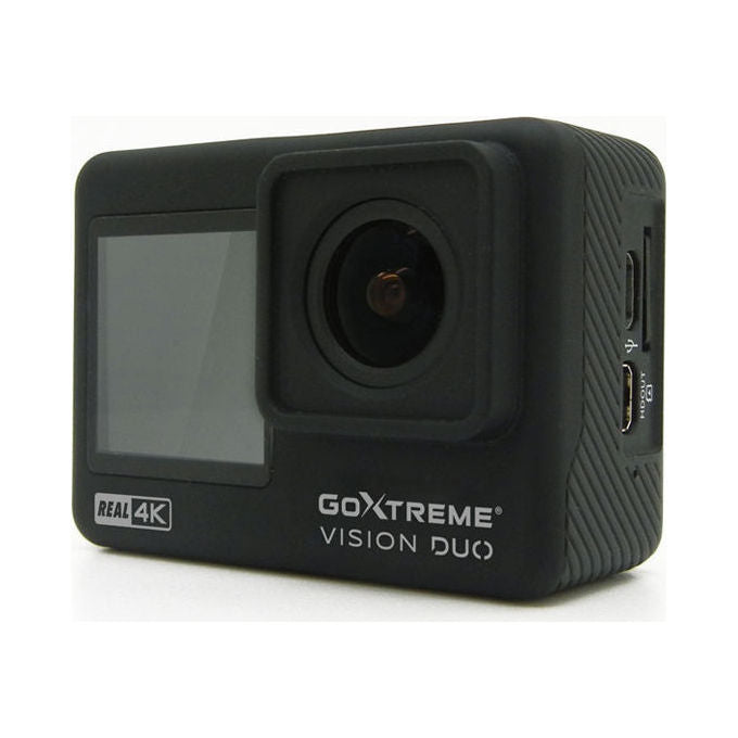 Easypix 20161 GoXtreme Vision Duo Action Camera 4K Ultra HD 170° Wi-Fi Impermeabile 30m Display Touch 2'' e Frontale 1,3'' colore Nero