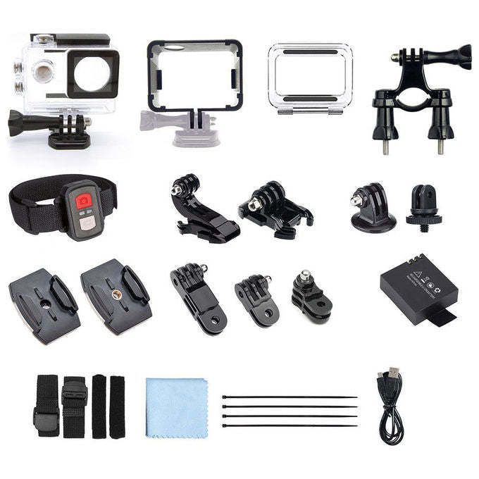 Easypix 20161 GoXtreme Vision Duo Action Camera 4K Ultra HD 170° Wi-Fi Impermeabile 30m Display Touch 2'' e Frontale 1,3'' colore Nero