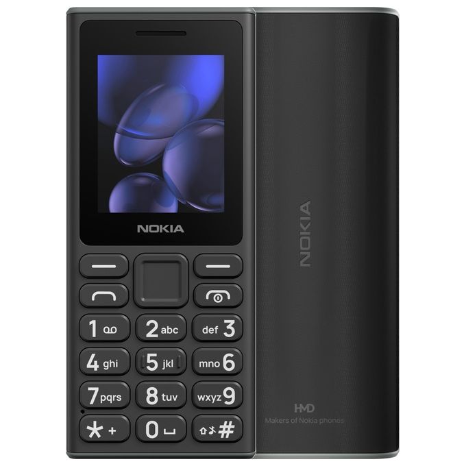 Nokia SP01Z07Z2076Y 105 2024 Telefono Cellulare Dual SIM 2G Display 2'' Batteria 1000 mAh Radio FM USB-C colore Nero