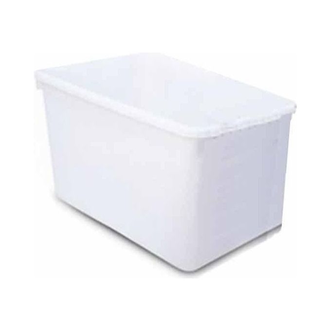 Giganplast 8002942000553 Polietilene Cesta Chiusa 100 Lt Lavabile in Lavastoviglie Impilabile Idoneo al Microonde e Congelatore colore Bianco