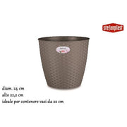 Stefanplast Coprivaso Rattan 24cm Tortora