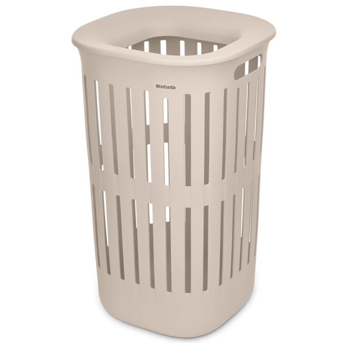 Brabantia COLLECT-IT Cesto Porta Biancheria 55L con Coperchio e Maniglie Ergonomiche Pareti Ventilate colore Beige Soft