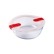 Pyrex 208PH00 Contenitore Tondo con Coperchio Vetro Borosilicato 2.3 lt 26x23x8 cm colore Trasparente