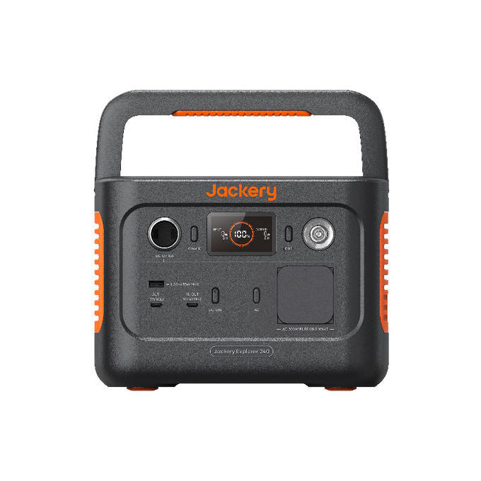 Jackery 21-0001-000213 Explorer 240 v2 Stazione di Alimentazione Portatile 256 Wh 300 W Batteria Ioni di Litio colore Nero Arancione