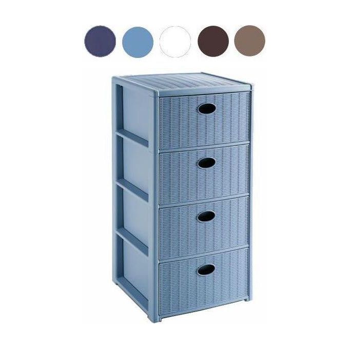 Stefanplast Cassettiera Elegance 4 Cassetti Bianco