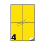 MarkIn 210C519GI Etichette Adesive in Formato A4 4 Etichette per Foglio 100 Fogli per Confezione Colore Giallo