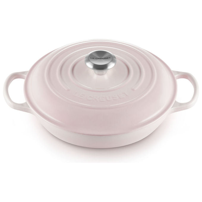 Le Creuset 21180267774430 Tegame Basso Rotondo Ghisa 26 cm 2.2 L per Forno e Induzione colore Shell Pink