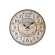 Lowell 21439 Justaminute Shabby Chic Orologio da Parete Rotondo Quarzo 33,5 cm colore Old Ocra