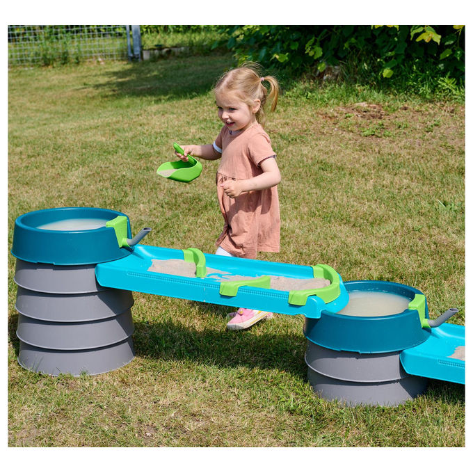 Aquaplay 8700001581 Mudway FLOW Set di giochi d'acqua per bambini da 3 anni con flusso regolabile e chiusa espandibile colore Combinata
