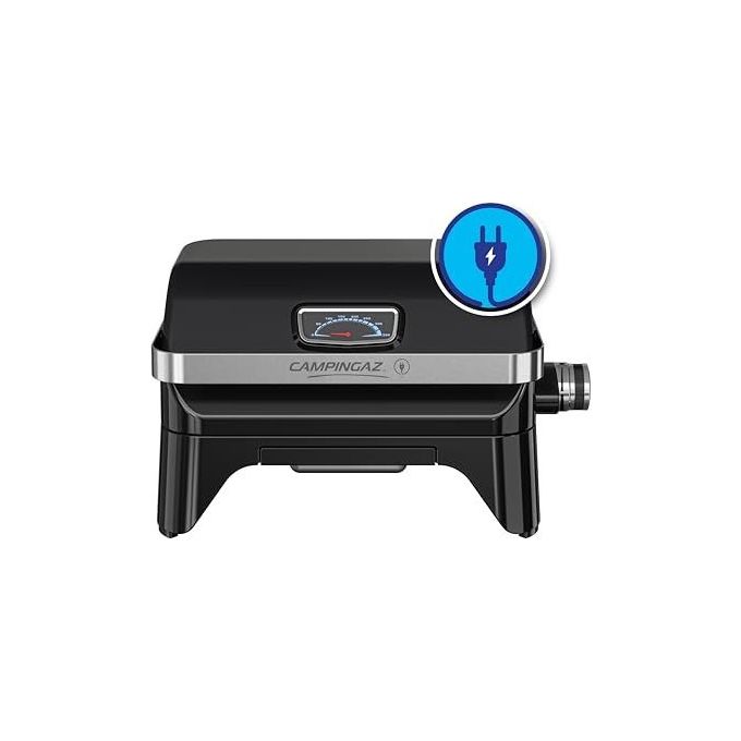Campingaz 2177560 Attitude 2GO Electric Barbecue da Tavolo Elettrico 2200W griglia 1200cm² coperchio termometro colore Nero