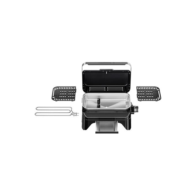 Campingaz 2177560 Attitude 2GO Electric Barbecue da Tavolo Elettrico 2200W griglia 1200cm² coperchio termometro colore Nero