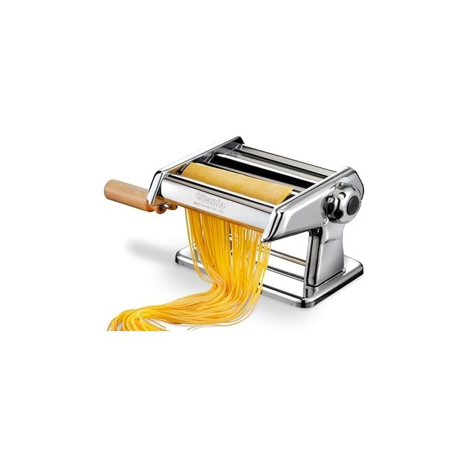 Imperia 2190 Titania Macchina per la Pasta Manuale Acciaio Cromato 6 Spessori Fettuccine Tagliolini colore Cromo