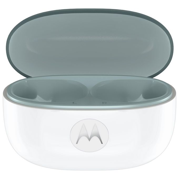 Motorola PG38C08170 Moto Buds 2 Auricolare Wireless In-ear con Cancellazione Attiva del Rumore fino a 55dB e 6 Microfoni per Chiamate Cristalline Bluetooth 6.0 Audio Hi-Res LHDC fino a 11 Ore di Autonomia IP54 colore PANTONE Gray Mist