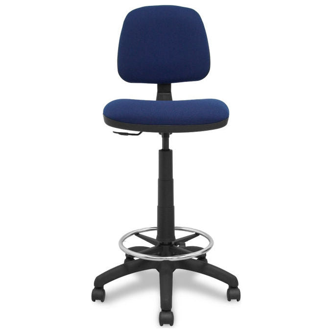 Piqueras y Crespo T12CPB200RN Isso Sgabello da ufficio ergonomico regolabile in altezza tessuto bali colore Blu Navy