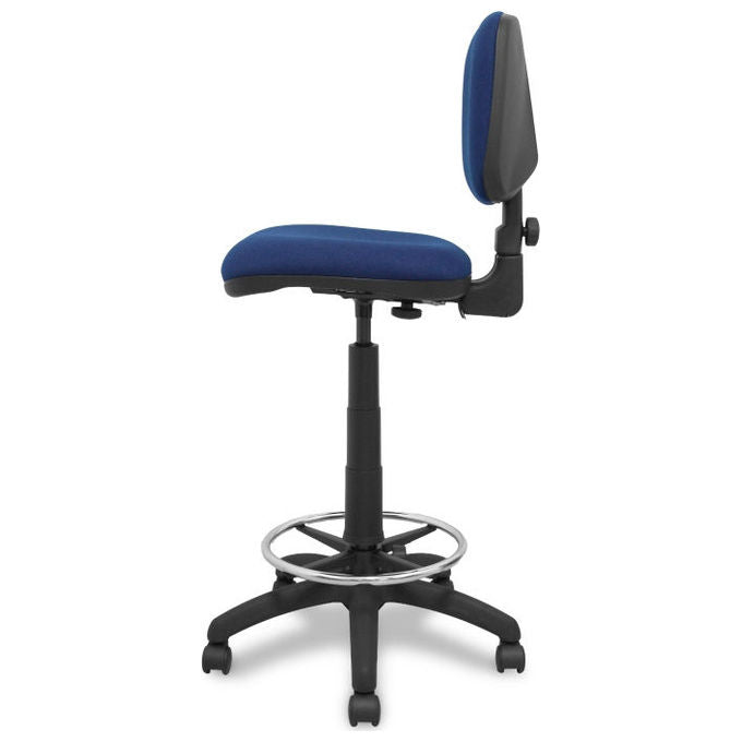 Piqueras y Crespo T12CPB200RN Isso Sgabello da ufficio ergonomico regolabile in altezza tessuto bali colore Blu Navy