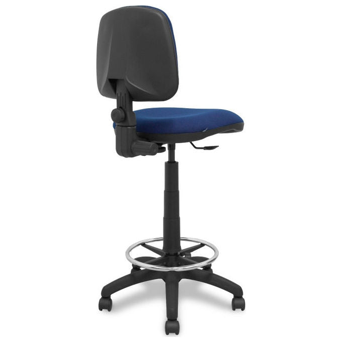 Piqueras y Crespo T12CPB200RN Isso Sgabello da ufficio ergonomico regolabile in altezza tessuto bali colore Blu Navy