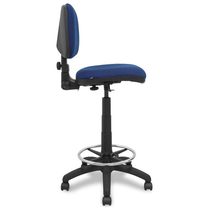 Piqueras y Crespo T12CPB200RN Isso Sgabello da ufficio ergonomico regolabile in altezza tessuto bali colore Blu Navy