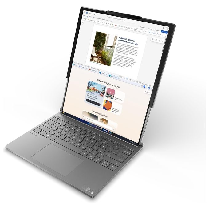 Lenovo 21TR0004IX ThinkBook Plus G6 Rollable Copilot+ PC Computer portatile Intel Core Ultra 7 32 GB 1 TB SSD Wi-Fi 7 Windows 11 Pro colore Grigio