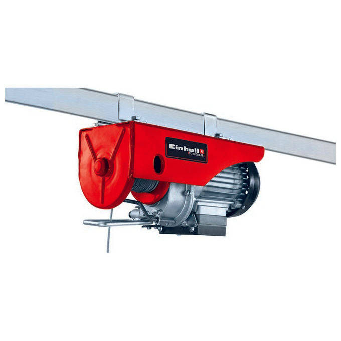 Einhell Paranco Elettrico TC-EH 250-18 per Sollevamento Fino a 250 kg con Fune Metallica Lunga 18 m e Sicurezza Integrata