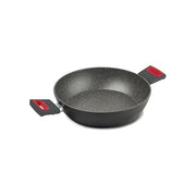 Ghidini CIPRIANO 2257 Tegame Antiaderente per Induzione con 2 Manici colore Grigio e Rosso