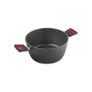 GHIDINI CIPRIANO SRL 22815N060 VIVA' LINE Casseruola con 2 Manici Diametro 28 cm Materiale Metallo Rivestimento Antiaderente colore Grigio e Rosso