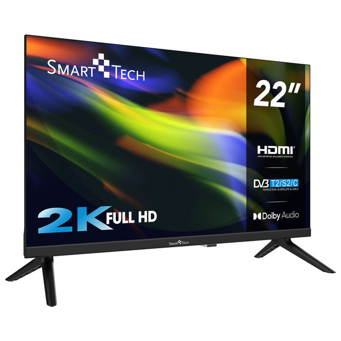 Smart Tech 22FN01V TV LED 22'' Full HD Hotel Mode DVB-T2 DVB-S2 Alimentazione 12-220V 2 HDMI 2 USB LAN